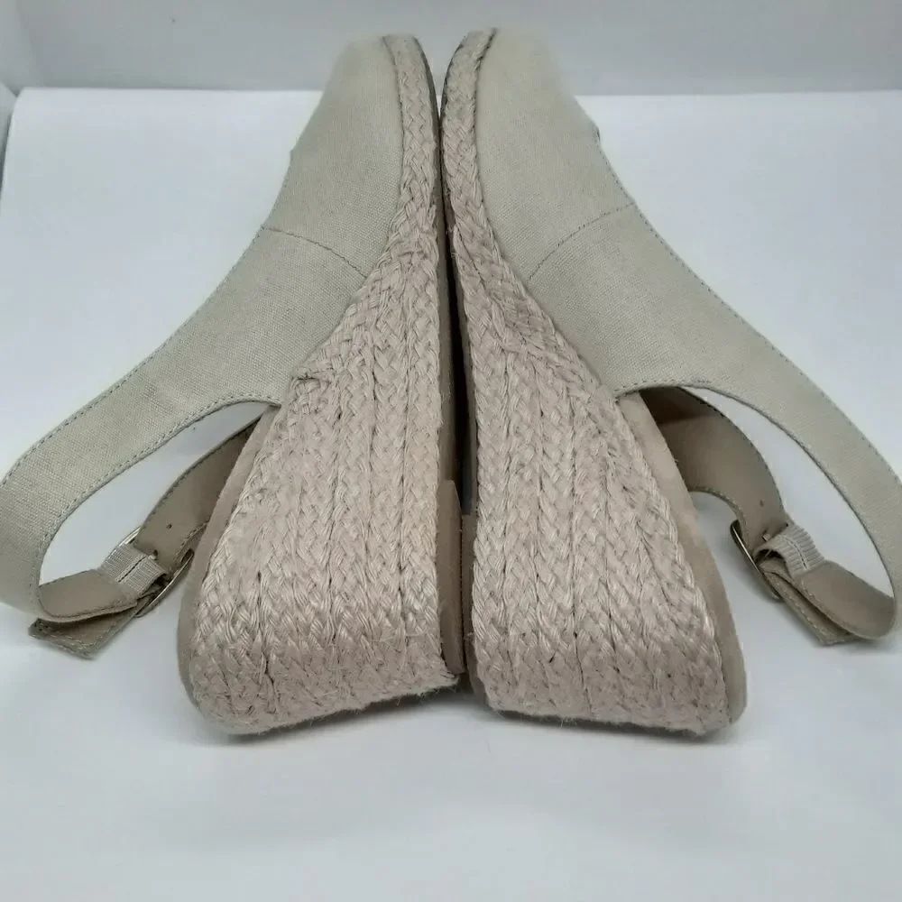 Kim Rogers Duann Espadrille Wedge Ultra Comfort Sandals Size 9,5 Great Condition